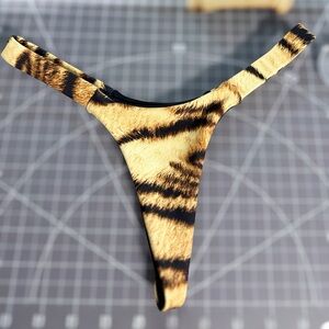 Tiger Print Thong